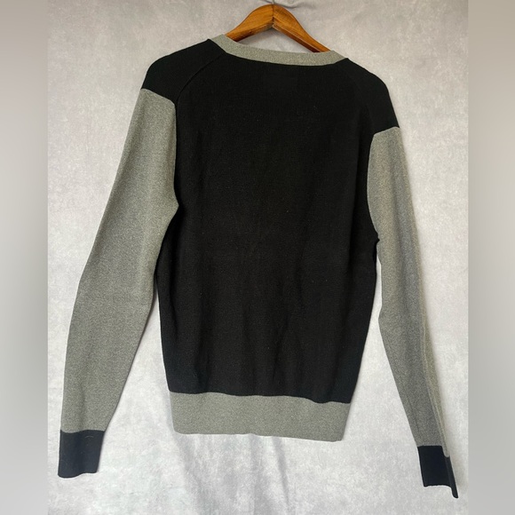 Mens Club  Monaco Cashmere Cotton Silk knit Cardigan Grey & Black M - Picture 6 of 9